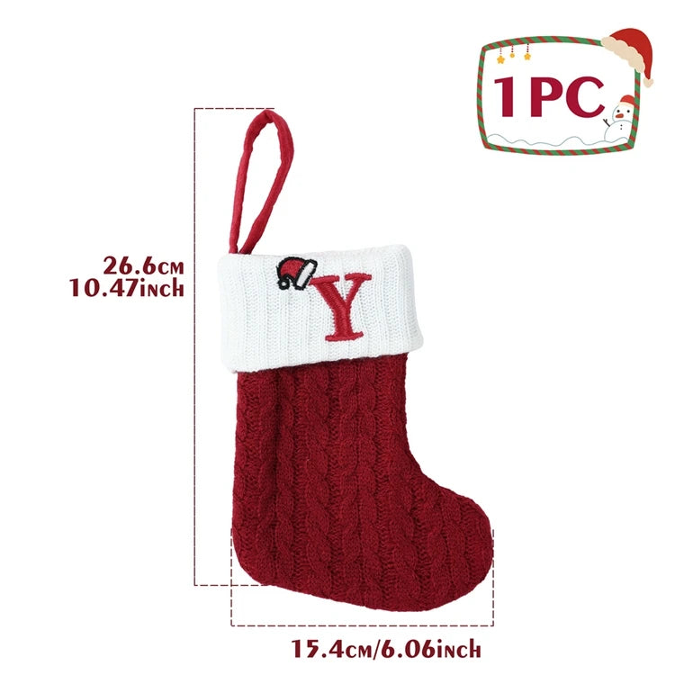 Christmas Alphabet Knitting Socks