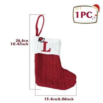 Christmas Alphabet Knitting Socks