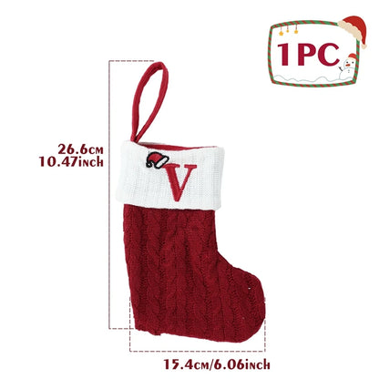 Christmas Alphabet Knitting Socks
