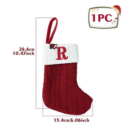 Christmas Alphabet Knitting Socks