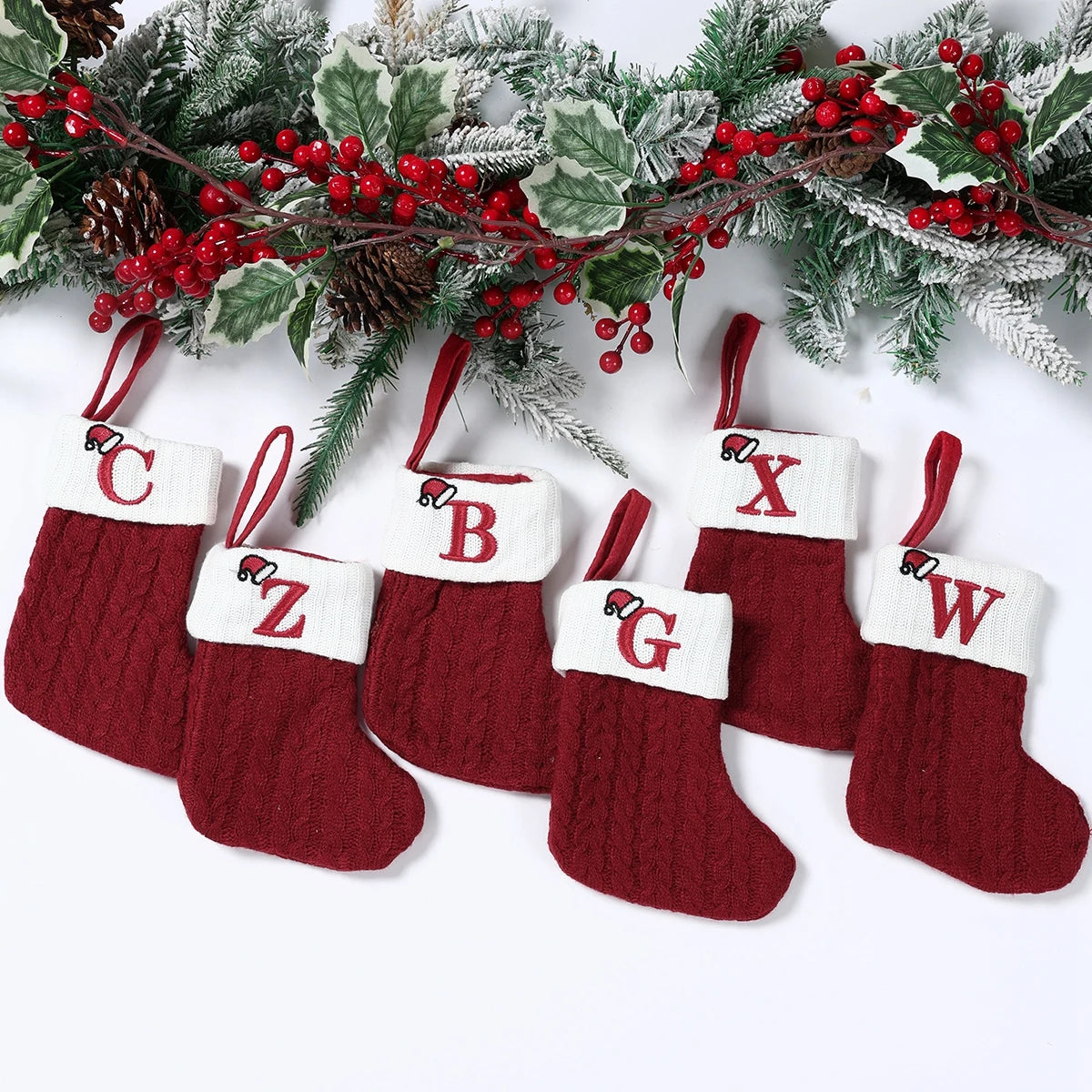 Christmas Alphabet Knitting Socks