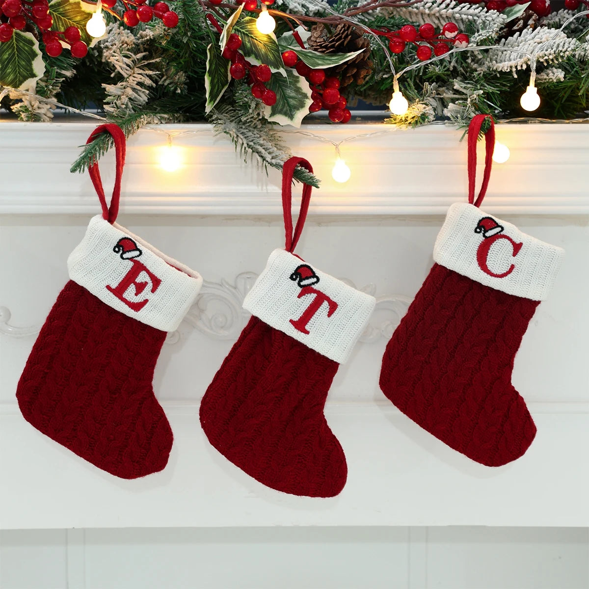 Christmas Alphabet Knitting Socks