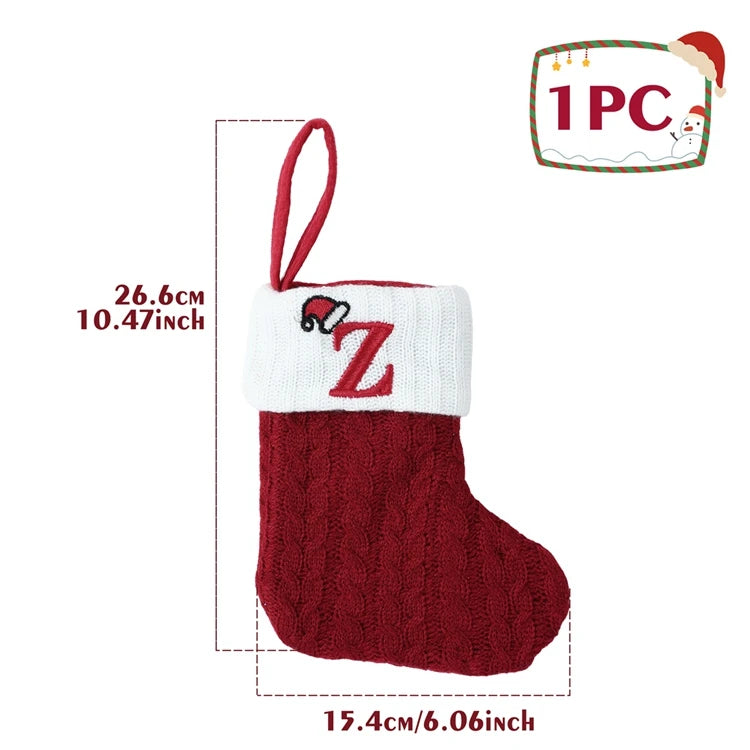 Christmas Alphabet Knitting Socks