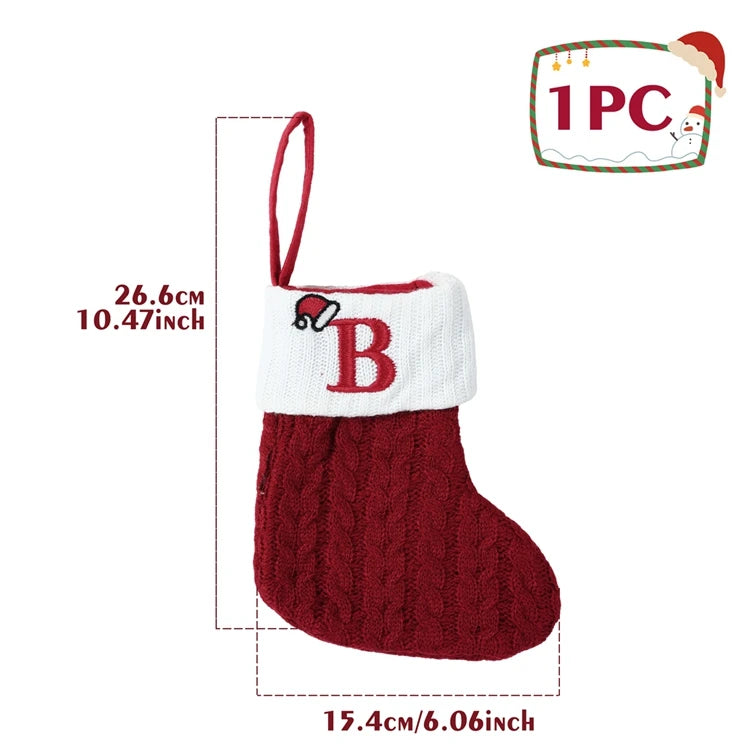 Christmas Alphabet Knitting Socks