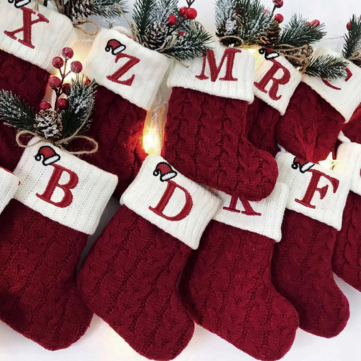 Christmas Alphabet Knitting Socks