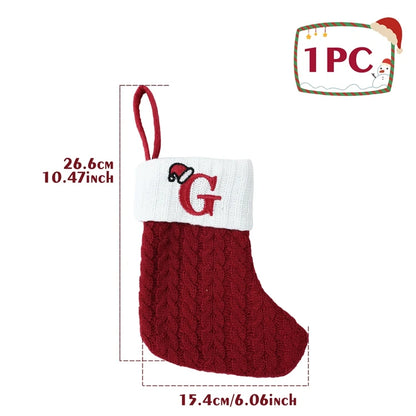 Christmas Alphabet Knitting Socks