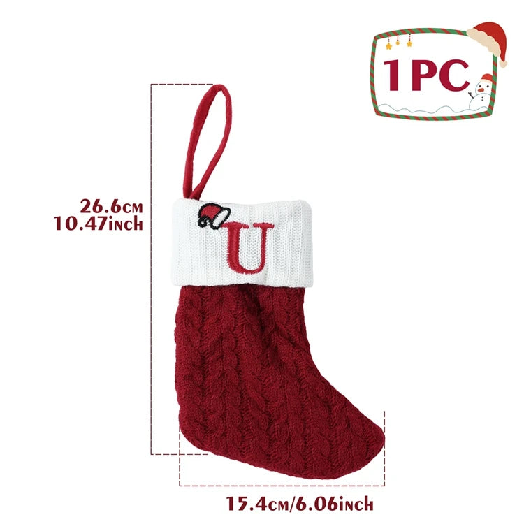 Christmas Alphabet Knitting Socks