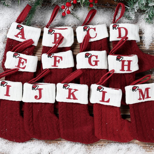 Christmas Alphabet Knitting Socks