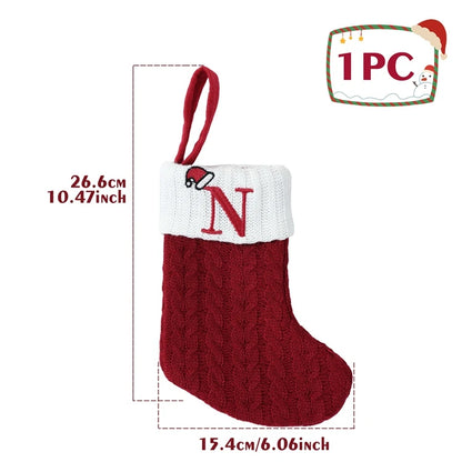 Christmas Alphabet Knitting Socks