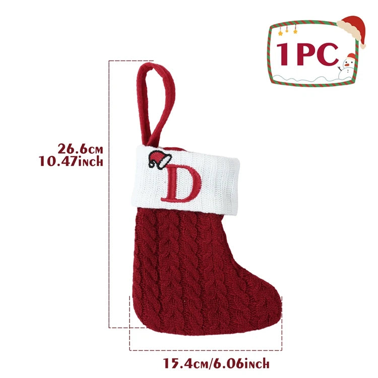 Christmas Alphabet Knitting Socks