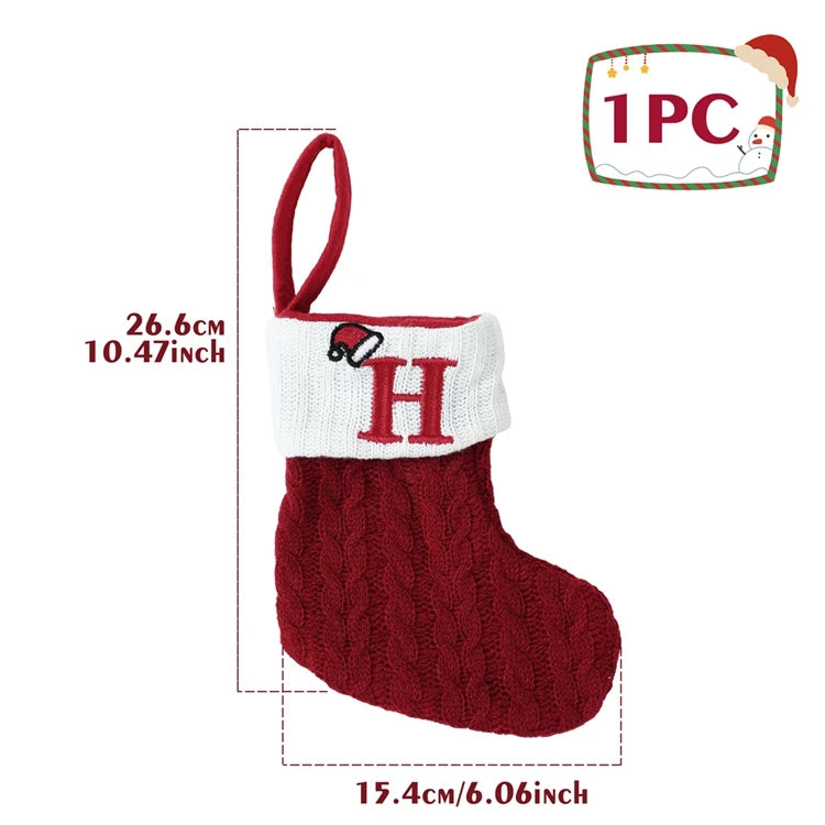 Christmas Alphabet Knitting Socks