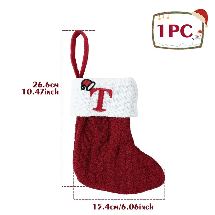 Christmas Alphabet Knitting Socks