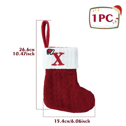 Christmas Alphabet Knitting Socks