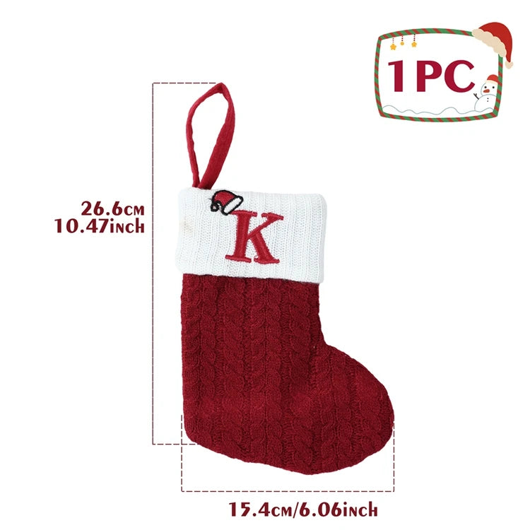 Christmas Alphabet Knitting Socks