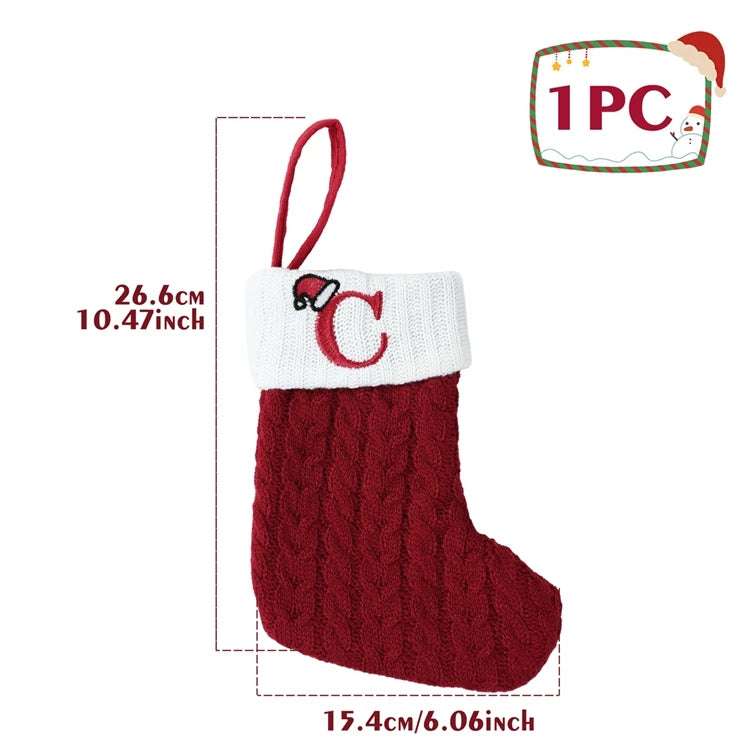 Christmas Alphabet Knitting Socks