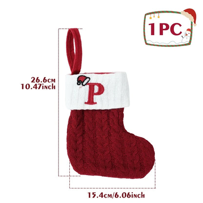Christmas Alphabet Knitting Socks